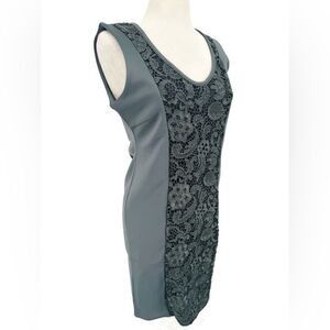 BCBG MaxAzria Lace Cocktail Sleeveless Dress Gray Size Extra Large NWT